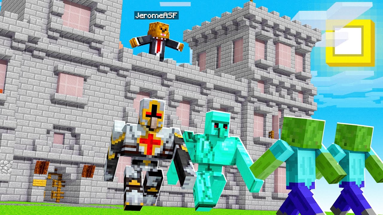 Мы защитили наш ЗАМОК с помощью кастомных големов в Minecraft | JeromeASF