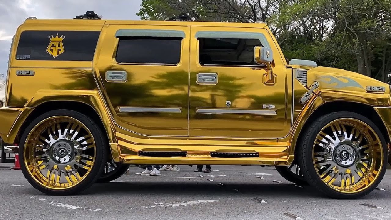 サイレン電飾ハマー軍団🔥メガホン爆音マフラーなど【American custom event frontier】アメ車 改造車 2022/04/17