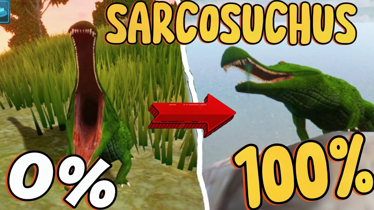 SOBREVIVO de 0 a 100% con SARCOSUCHUS | TODOS ME CAZAN ☠️ 