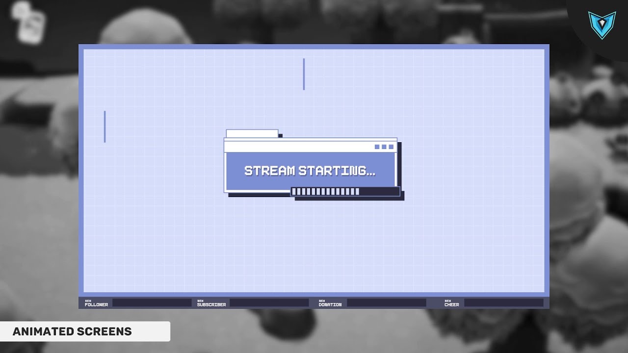 Blue Twitch Overlay Stream Pack, Overlays Para Twitch