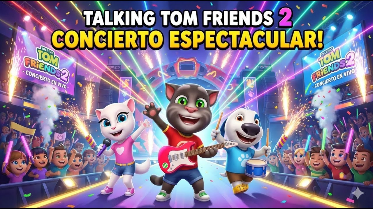 ¡PRIMER CONCIERTO DE LA BANDA DE TOM!🎤 en Talking Tom friends 2, Capitulo 9