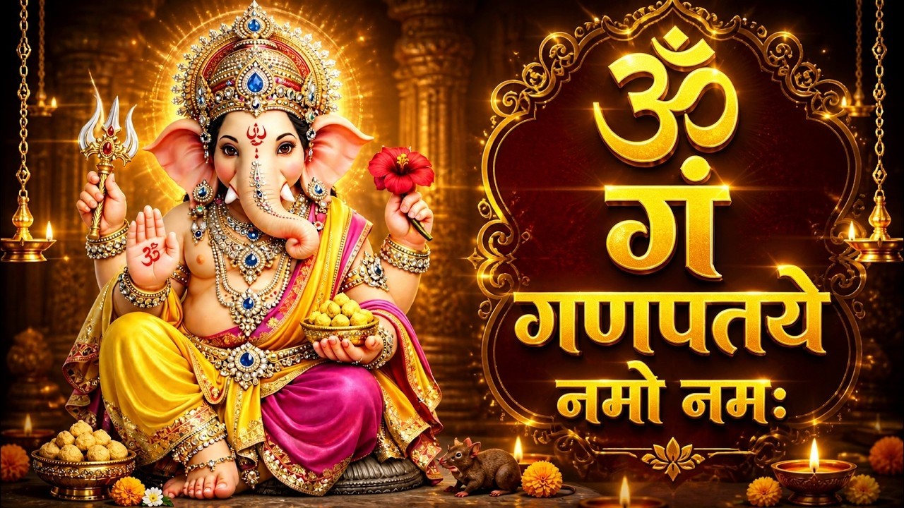 #Ganesh Mantra 108 Times - Om Gan Ganpataye Namo Namah | गणेश मंत्र - ओम गण गणपते नमो नमः