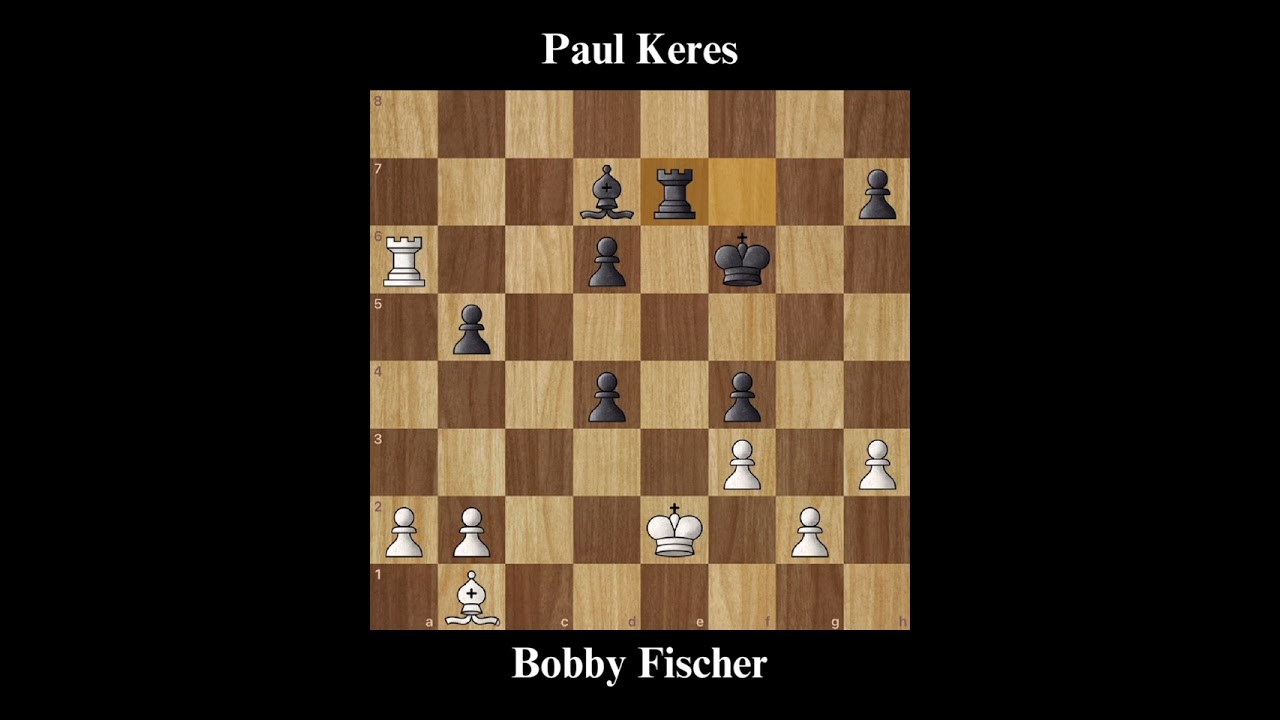 1959 Zurich Chess Tournament: Bobby Fischer vs. Paul Keres - A Historic Battle!