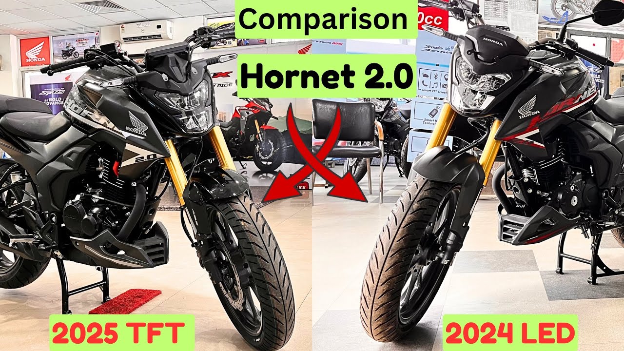 Honda Hornet 2.0 TFT Meter 2025 Vs Hornet 2.0 Led 2024 Detail Comparison Price Features New Update !