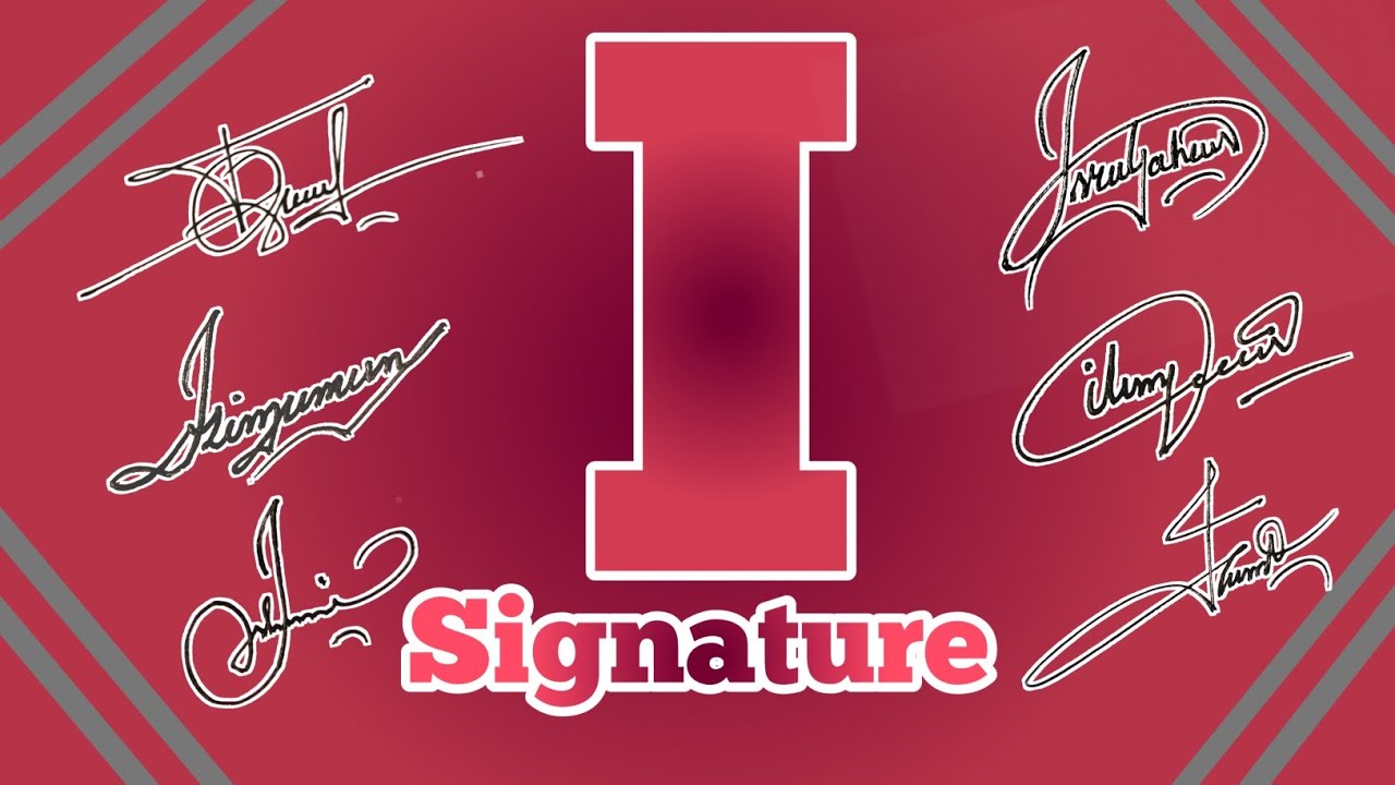 I Signature Style | How To writing English  Signature | Udoyon Handwritten