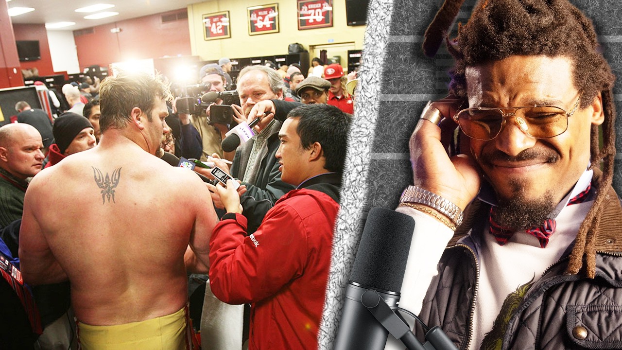 END THE LOCKER ROOM INTERVIEWS!! Cam Newton calls to defend male & Female players post-game...