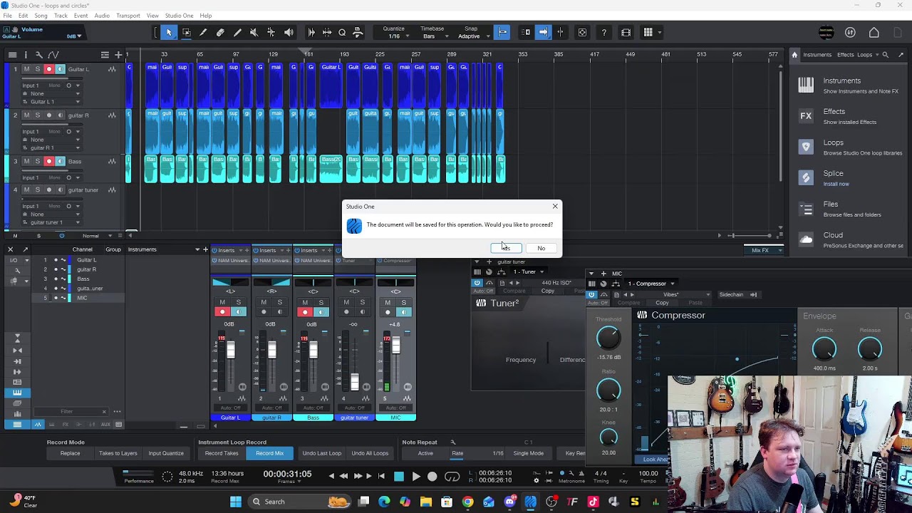 recording some music