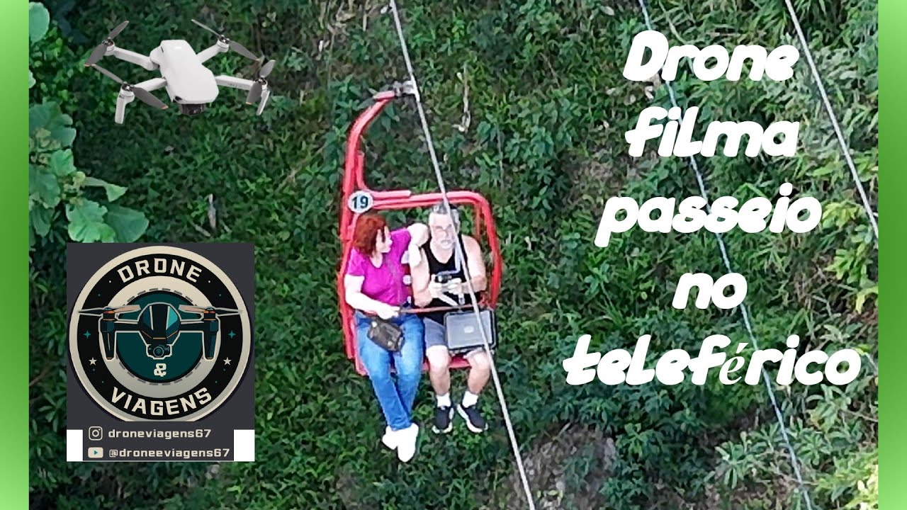 Drone filma passeio no teleférico
