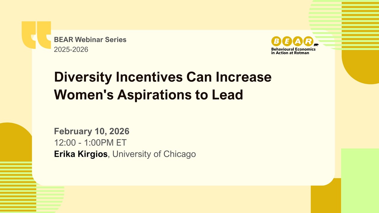 BEAR Webinar: Erika Kirgios (University of Toronto)