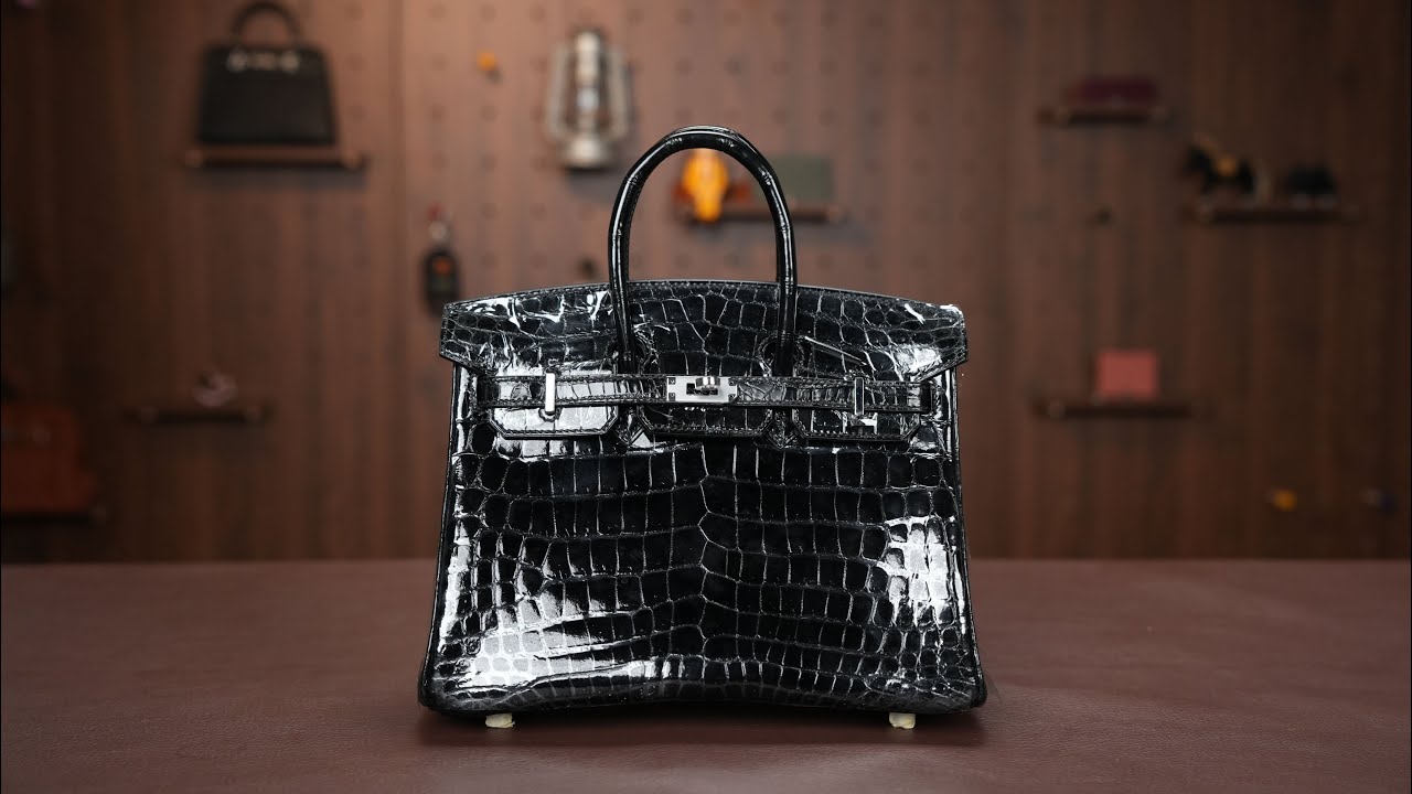 We Made a Birkin in Black Shinny Crocodile Leather