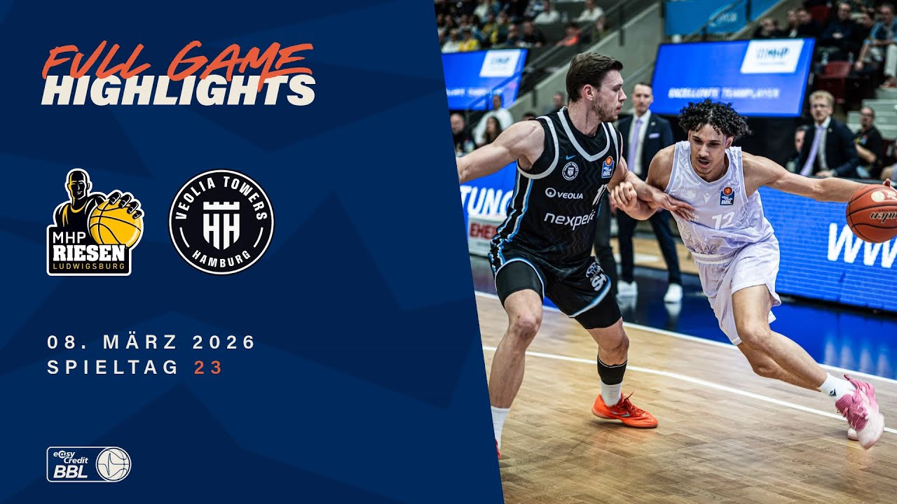 MHP RIESEN Ludwigsburg vs. Veolia Towers Hamburg - Full Game Highlights - Spieltag 23, 25/26