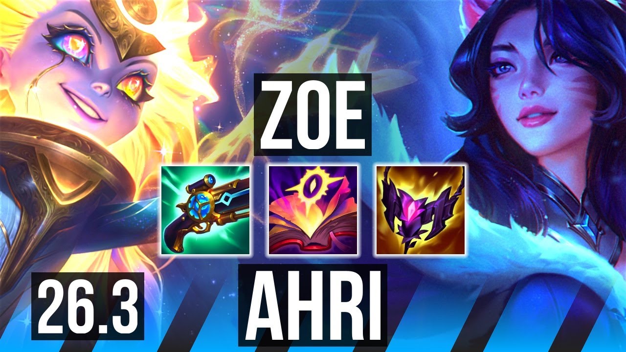 ZOE vs AHRI (MID) | Perfect KDA: 18/0/8 | EUW Diamond | 26.3