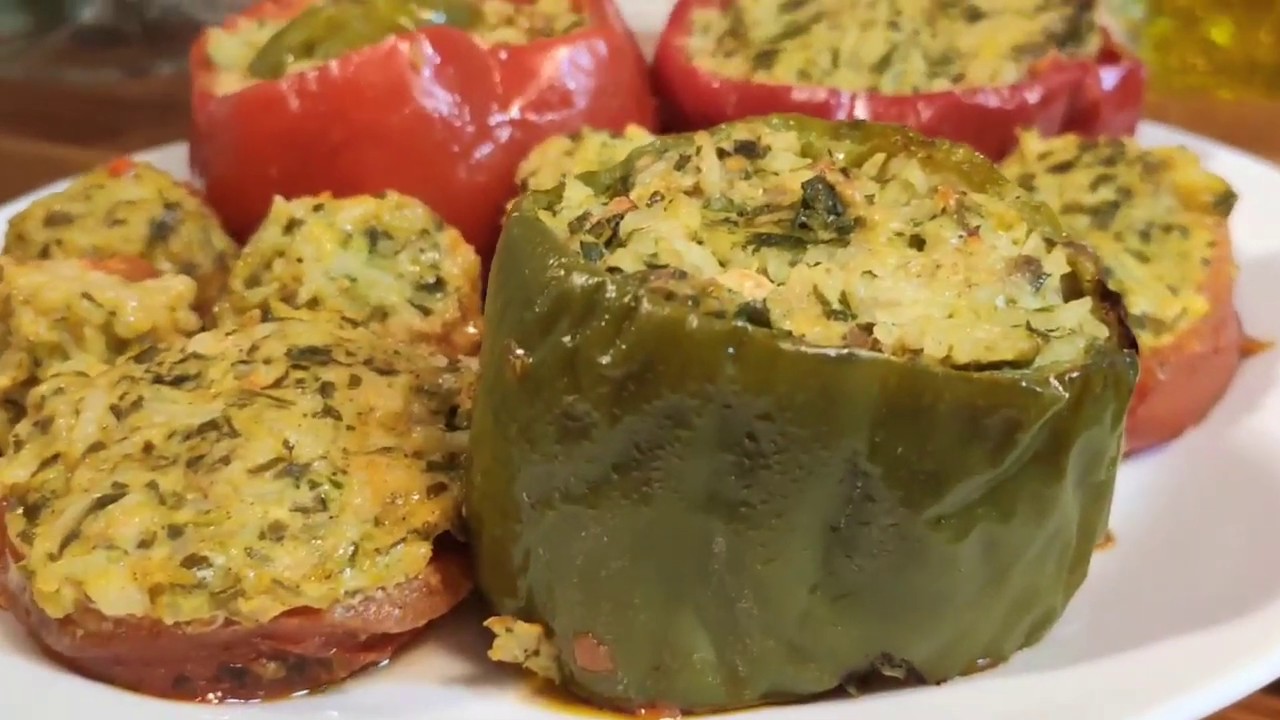 RECETTE DE RÉGIME, POIVRONS FARCIS. CUISINE MALIYA.😷👈😷👈 فلفل محشي مطهو بطريقة صحية روعة