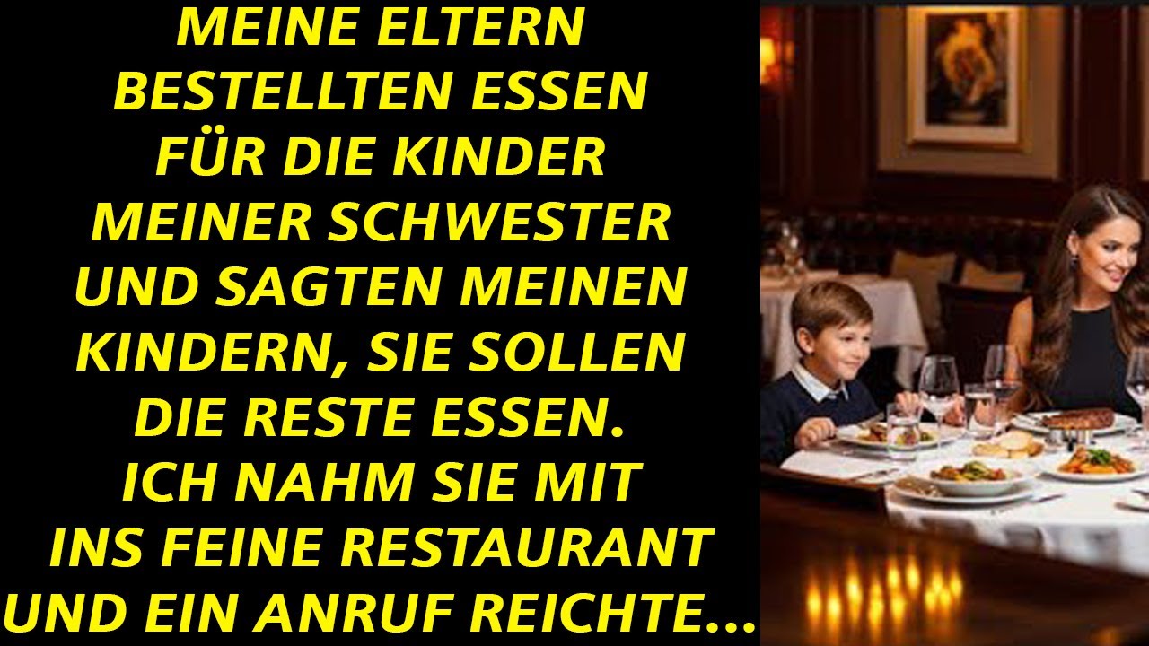 Familie bestellte Essen – nur die Kinder meiner Schwester durften wählen