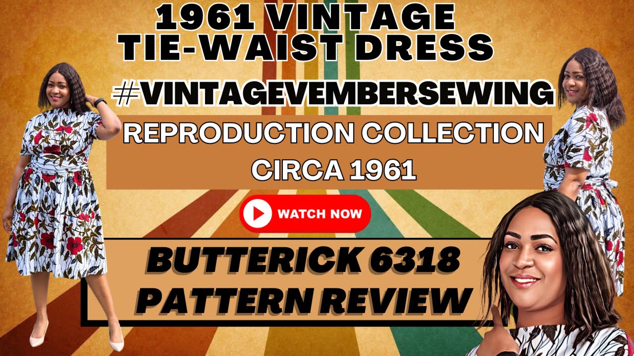 #446: Vintage Vember 1961 Tie-Waist Dress (Butterick 6318) | #vintagevembersewing