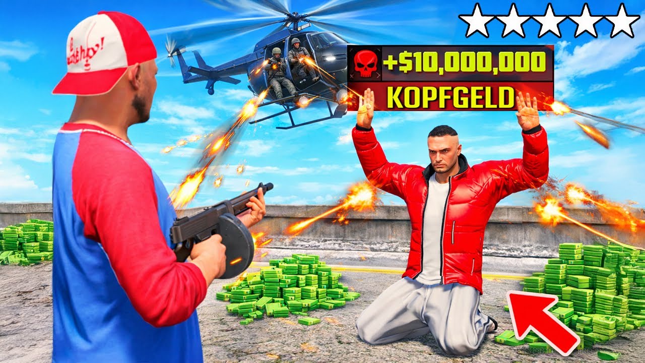 &Uuml;BERLEBE das 10.000.000&euro; KOPFGELD in GTA 5 RP! 💀💰