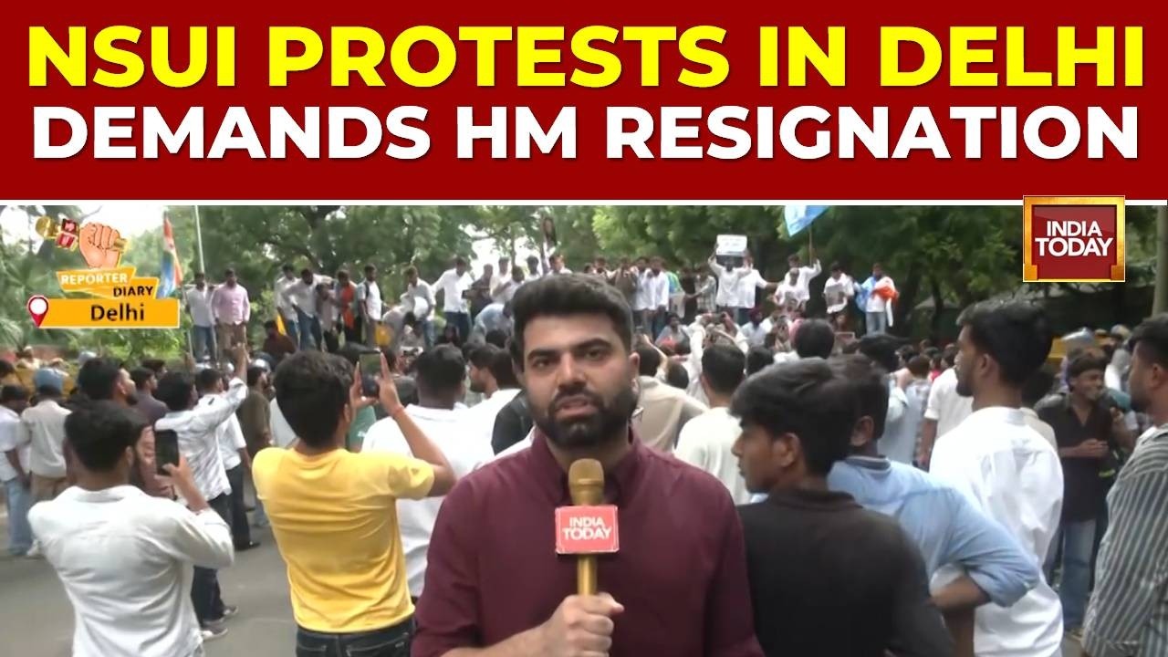 Ground Report: NSUI Protests Against Police Action On Students, Demands Amit Shah's Resignation