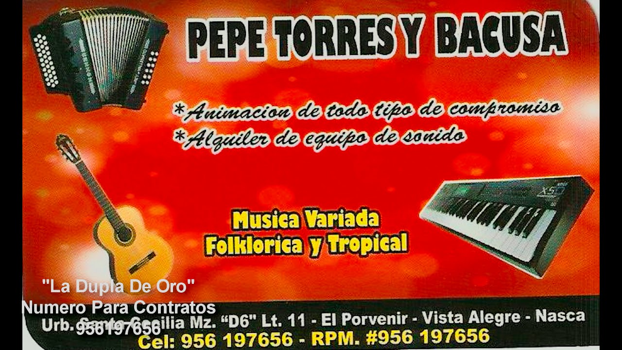 Mix De Los Temas Clacicos De La Dupla De Oro Pepe Torres Y Bacusa En El Coliceo De Nasca