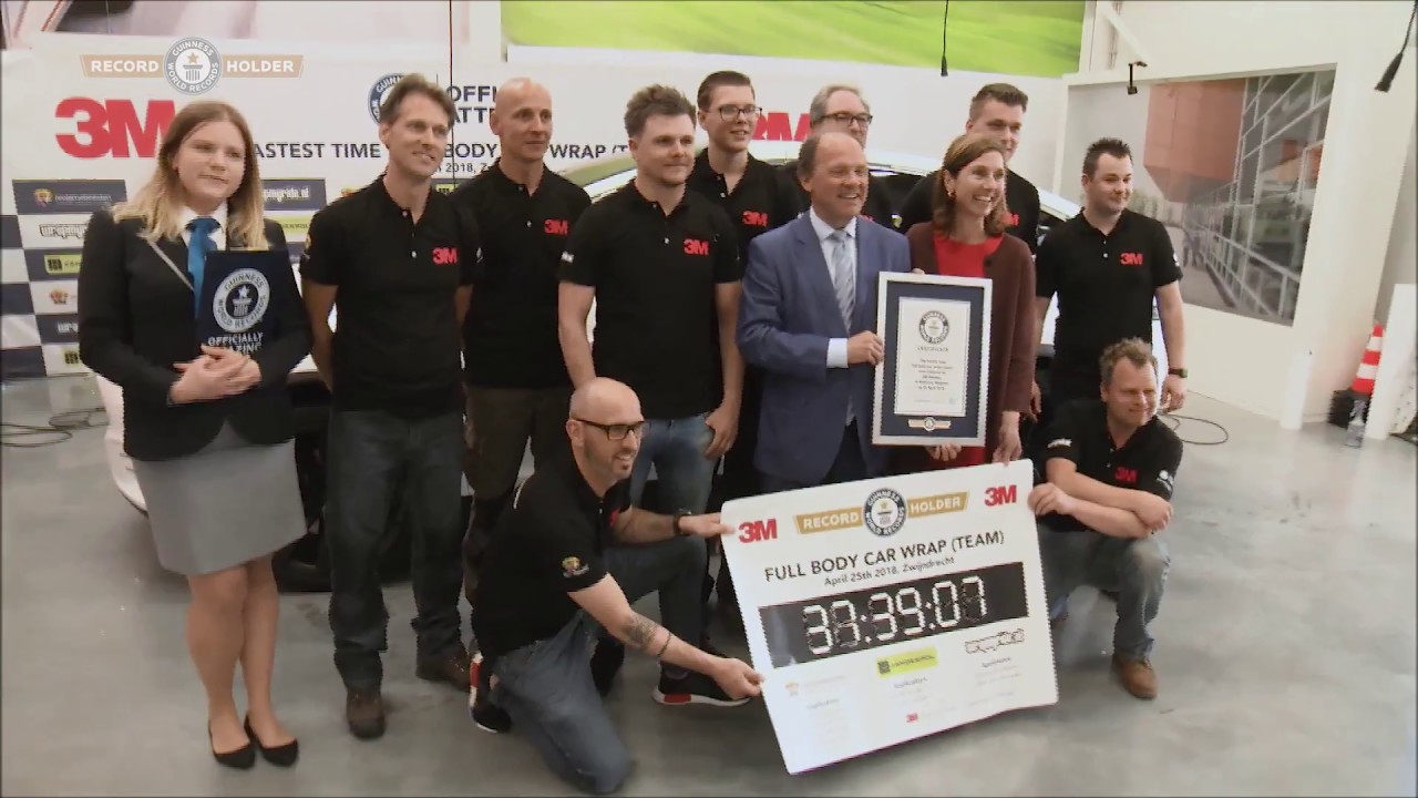 Guinness World Record Fastest Full Body Car Wrap team 2018