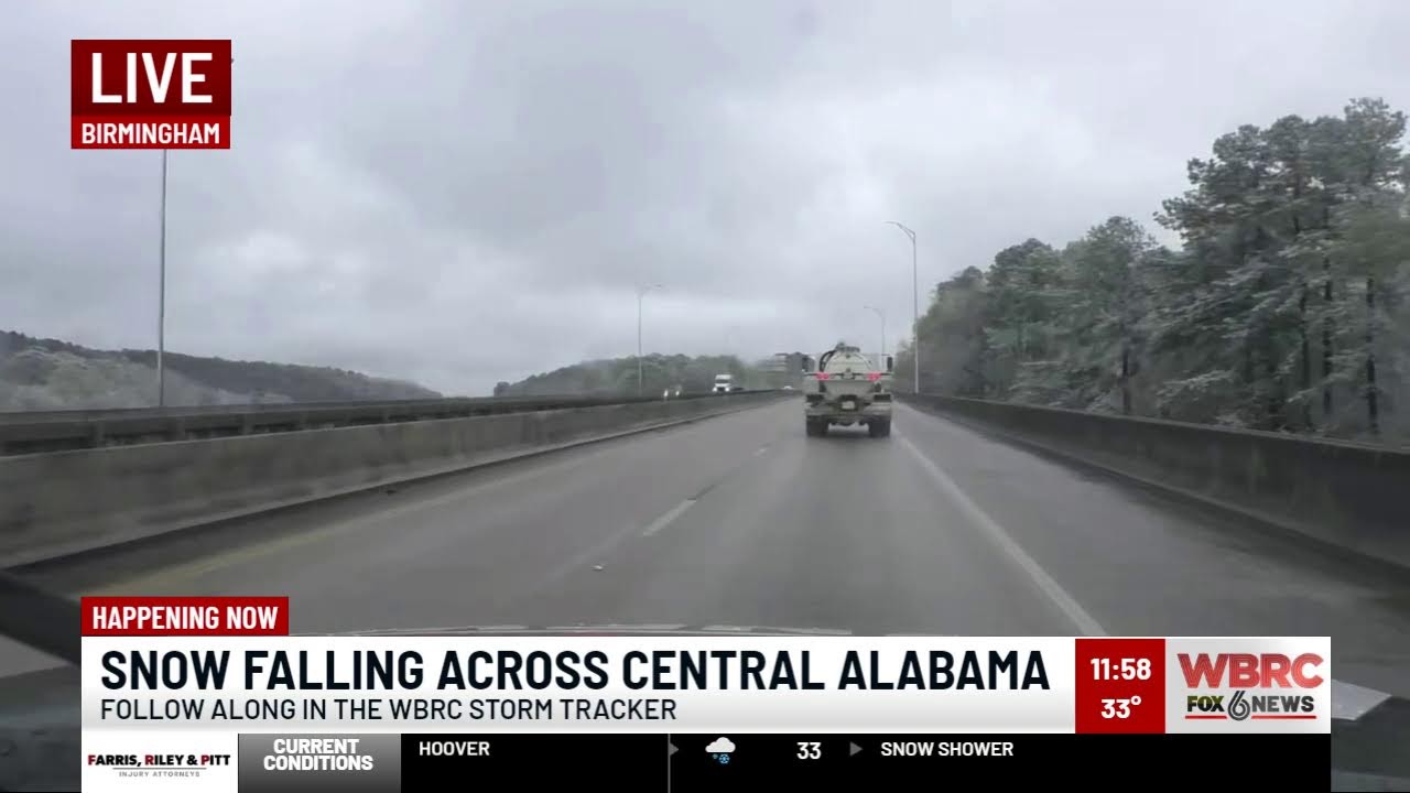 Follow the Storm Tracker as snow falls across central Alabama