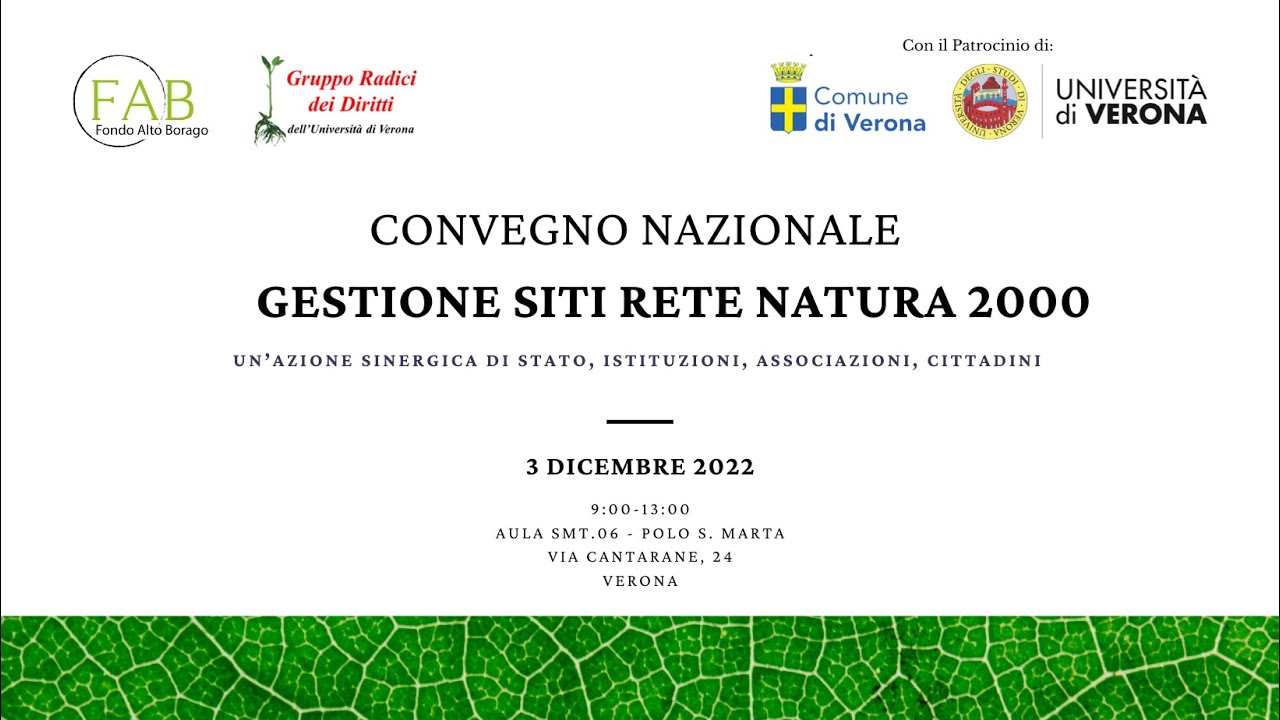 Convegno Nazionale - Gestione Siti Rete Natura 2000