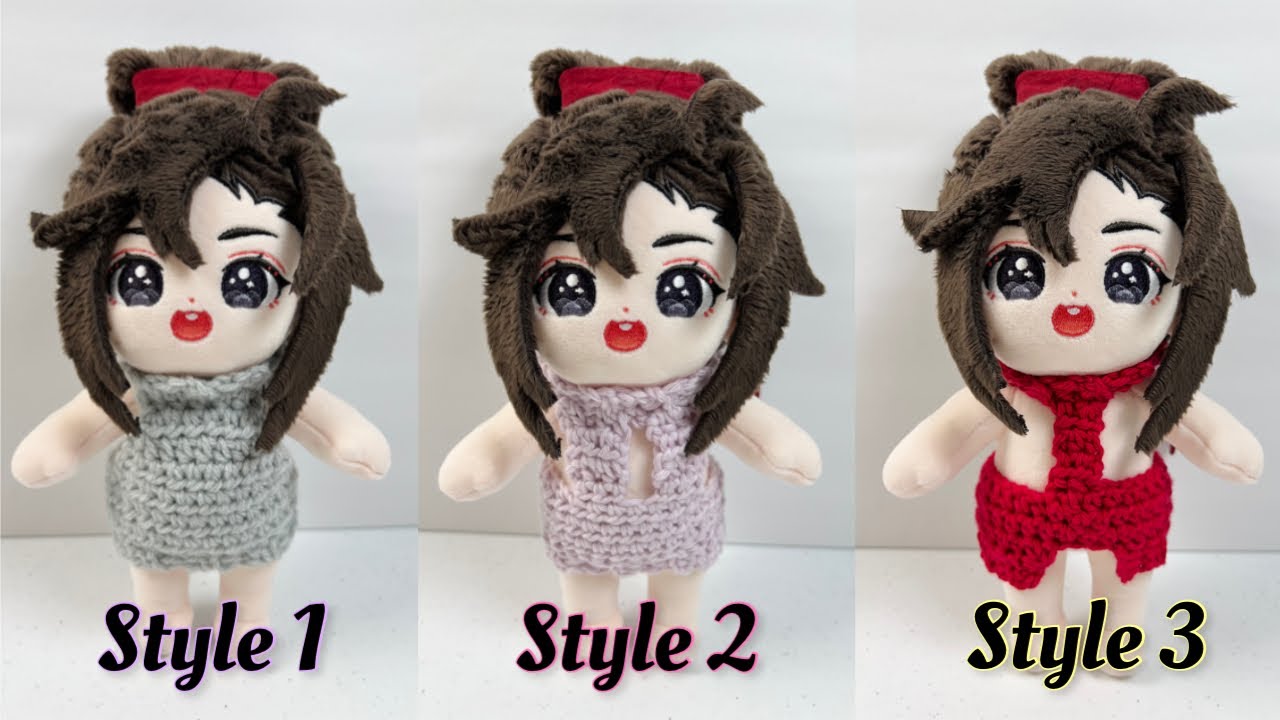 Virgin Killer Sweater - Style 1 | 20cm Doll Clothes Crochet Tutorial