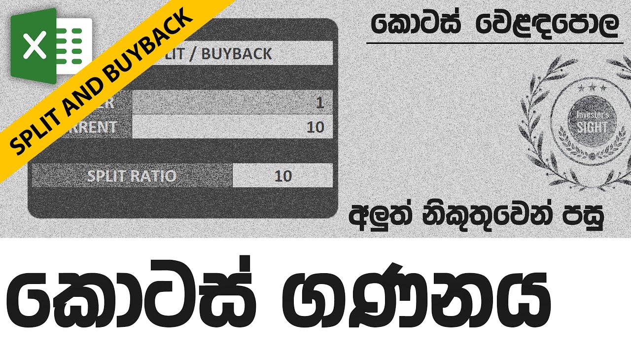 How to Calculate Share Split or Share Buybacks | Share Split/Buyback Calculator