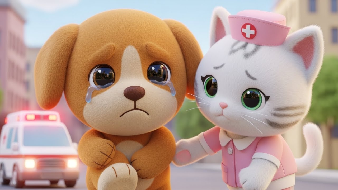 [Canción Infantil🎵] Wee-oo Ambulancia al Rescate | Perrito se Lastima y Dolor de Pancita