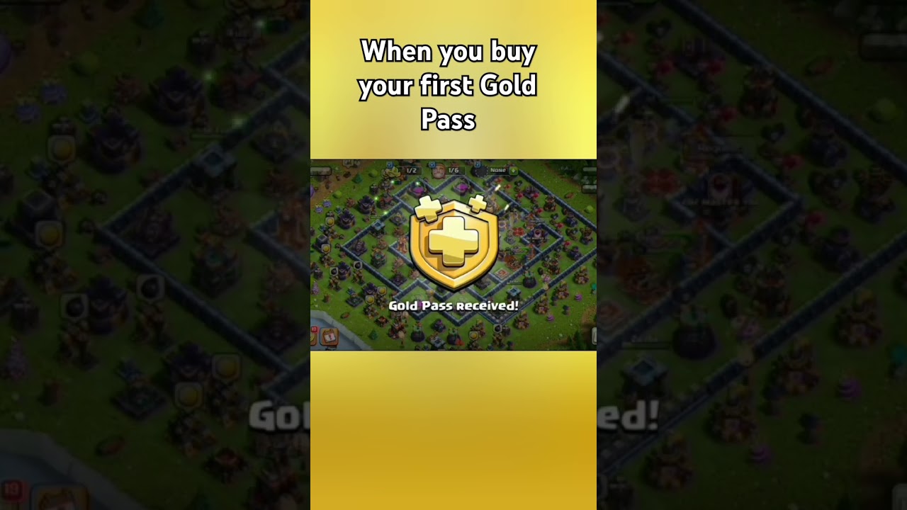 When you buy your first Gold Pass #shorts #clashofclans #coc