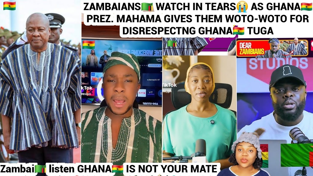 ZAMBAIANS🇿🇲 WATCH IN TEARS😭 AS GHANA🇬🇭 PREZ. MAHAMA GIVES THEM WOTO-WOTO FOR DISRESPECTNG GHANA TUGA