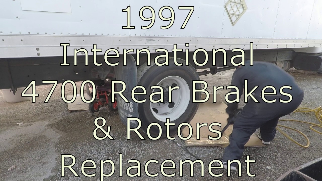 Hydraulic Rear Brakes & Rotors Replacement to a 1997 International 4700 466e