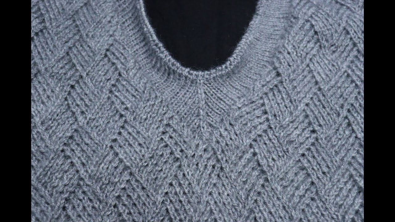 V गला बुनने और कंधे जोड़ने का तरीका V Neck Knitting In Gents Sweater | Knitting Course Part-6
