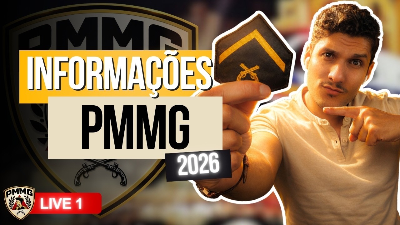 LIVE 01 - CFSD PMMG 2026 (INFORMAÇÕES)  - Polícia Penal MG (PPMG) -  AO VIVO