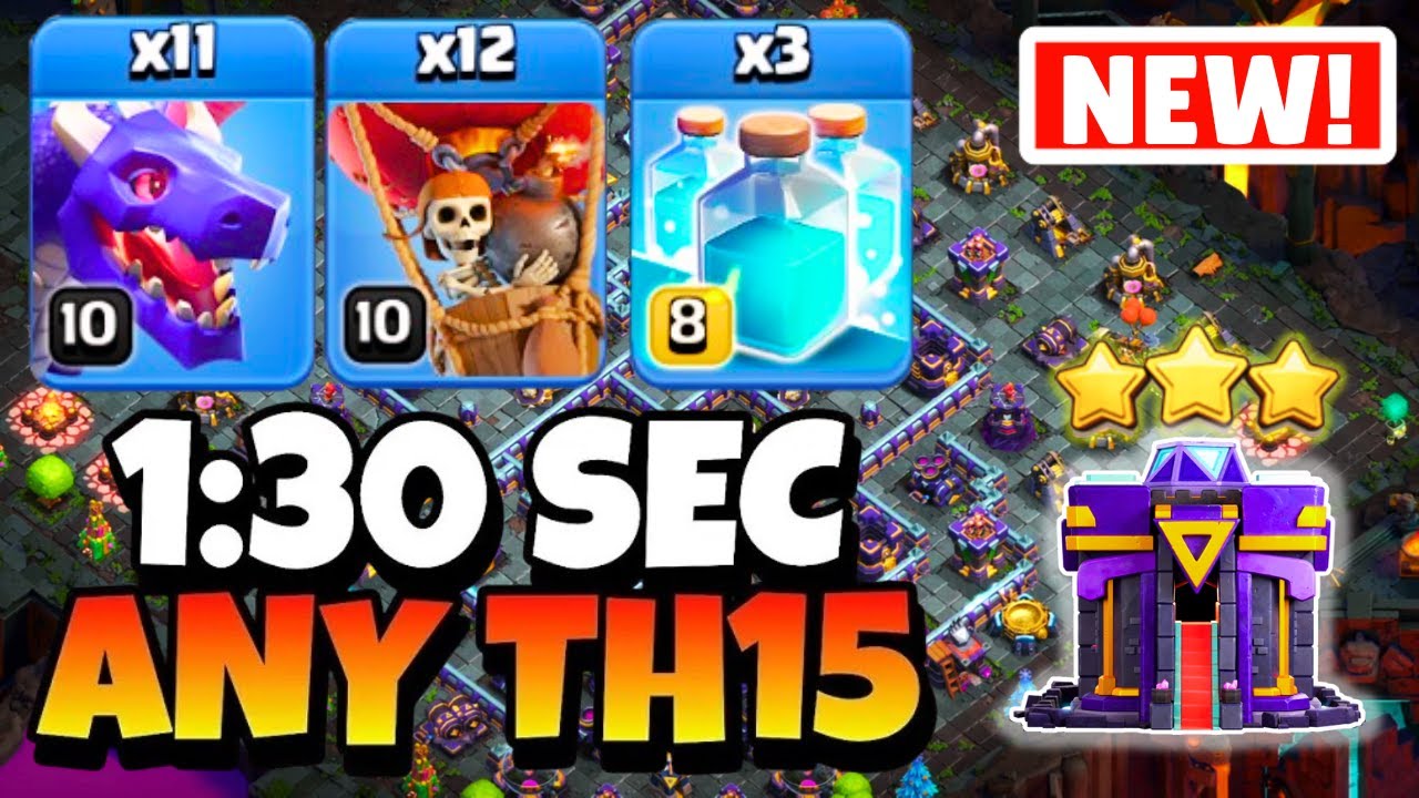 EPIC STRATEGY | Th15 Dragon Attack Strategy | Th15 Dragon | Best Th15 Attack Strategy🔥
