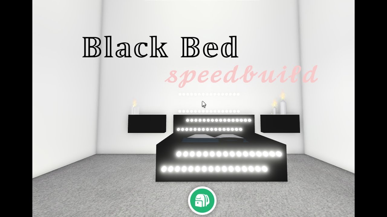 ♡Black Bed Hack SpeedBuild♡AdoptMe SpeedBuild||Pink Banana By Anna