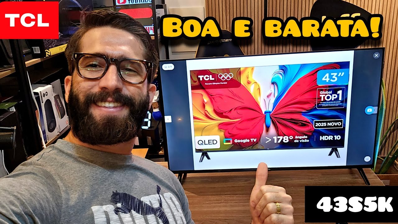 SMART TV TCL QLED 43S5K 43 POLEGADAS: O MELHOR CUSTO BENEFÍCIO DO ANO! (Unboxing)