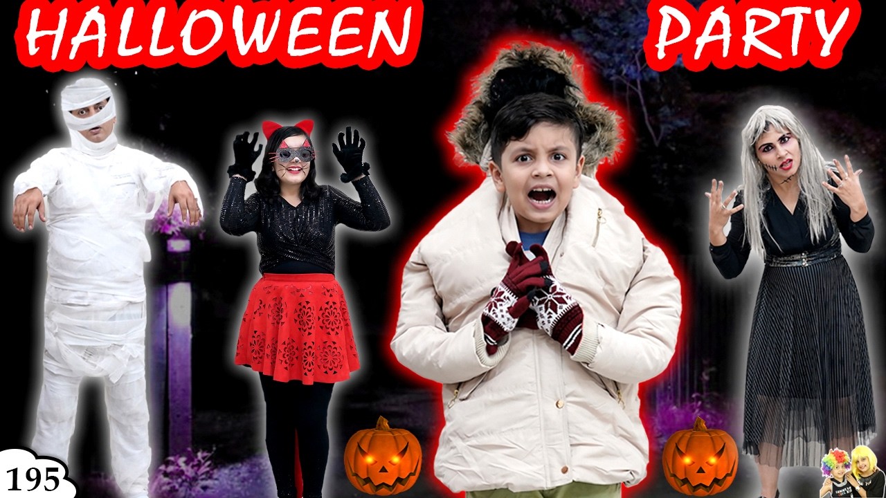 HALLOWEEN PARTY with family | Makeup and party ideas | Family Comedy | Ep 195 Aayu and Pihu Show