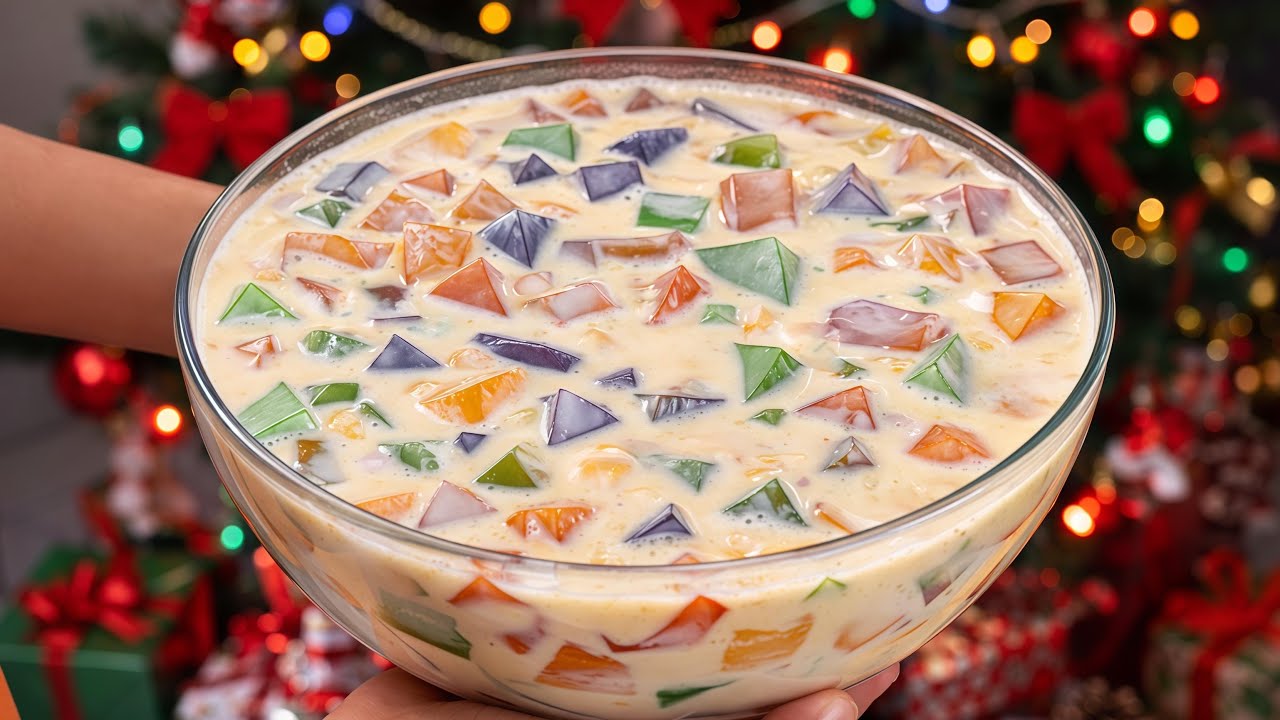 La ensalada cremosa de gelatina que siempre piden en Navidad 🎄