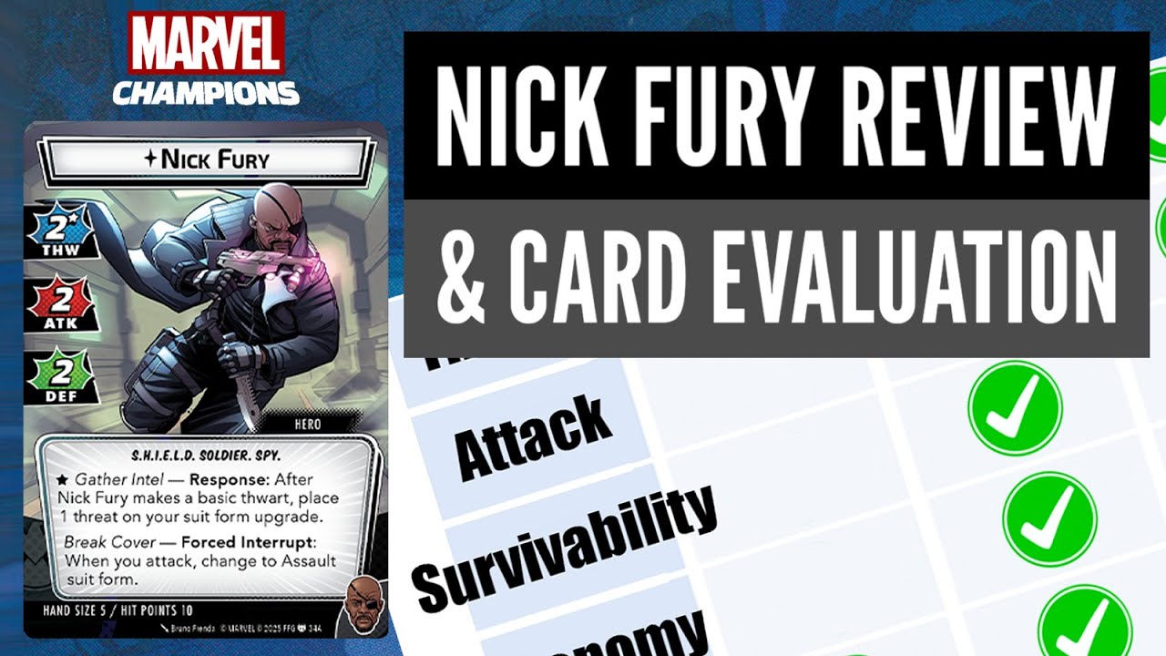 NICK FURY EVALUATION | Reviewing Hero Cards | Marvel Champions