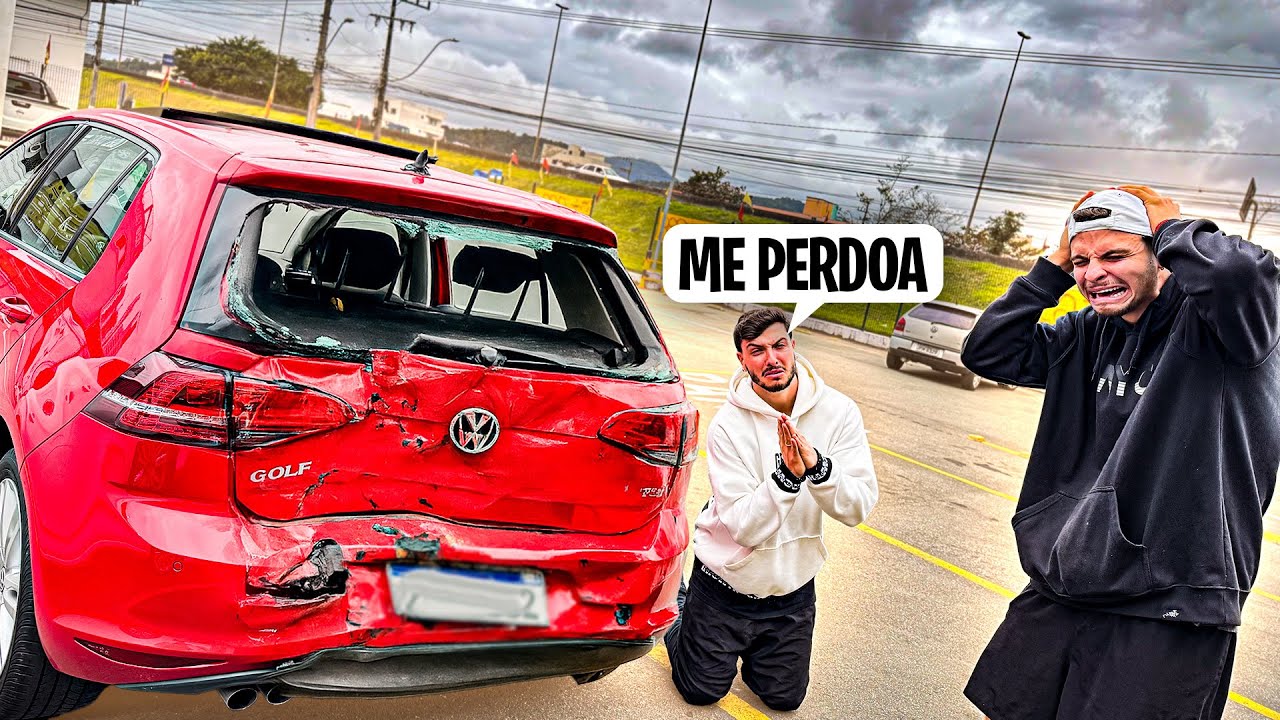 MEU IRMÃO MENDIGO BATEU MEU CARRO NOVO… NÃO É CLICKBAIT!😭