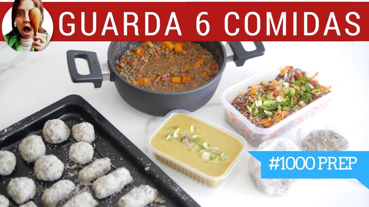 MEALPREP: 6 COMIDAS PARA GUARDAR CON LENTEJAS #1000PREP