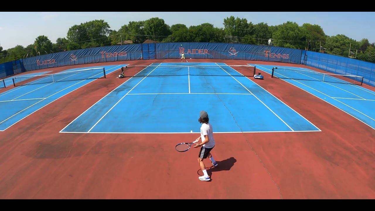 UTR 7 vs UTR 5 USTA Level 6 College of DuPage Adult Men's Open Singles Tournament 1st Round Uncut