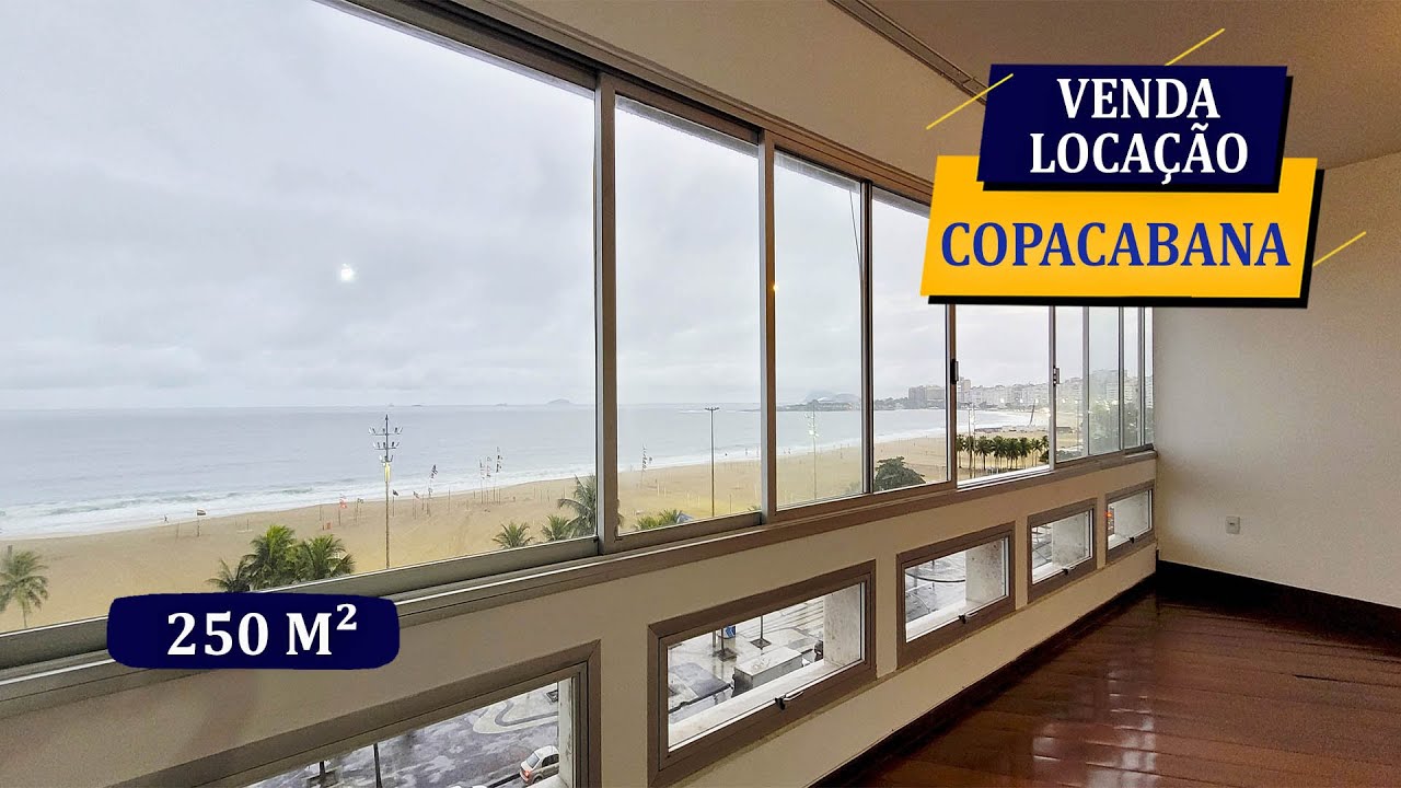PRAIA DE COPACABANA I VISTA PANORÂMICA FANTÁSTICA 250M2 4 QUARTOS 4 BANHEIROS I PRÉDIO LUXUOSO VAGA