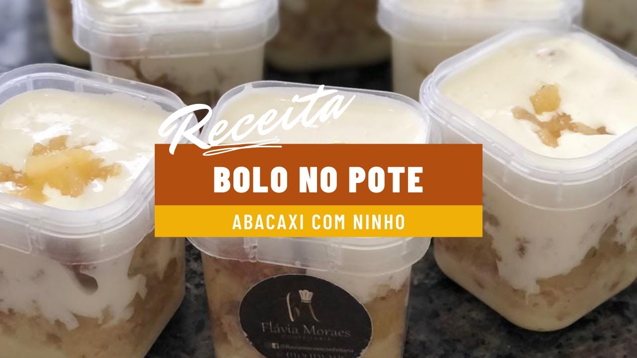 BOLO NO POTE ABACAXI COM NINHO | BOLO NO POTE LUCRATIVO