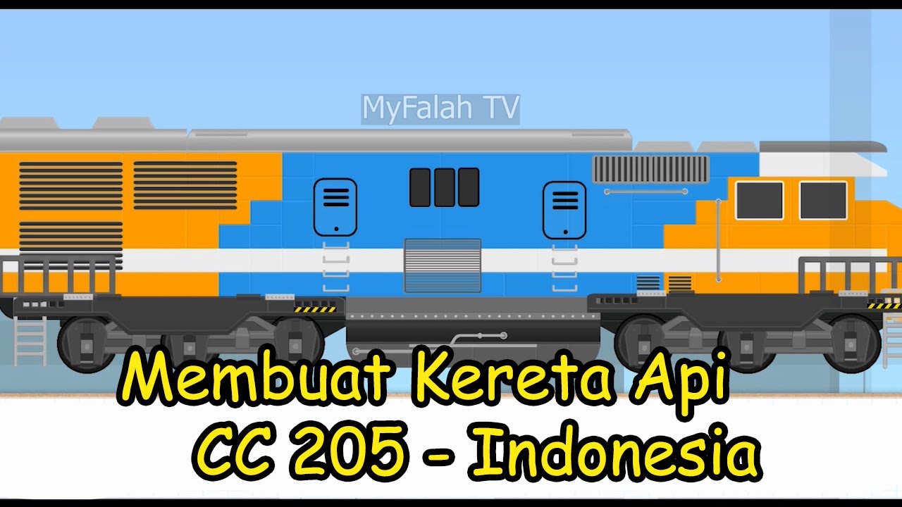 Membuat Kereta Api Lokomotif CC 205 Indonesia Labo Brick Train Gameplay