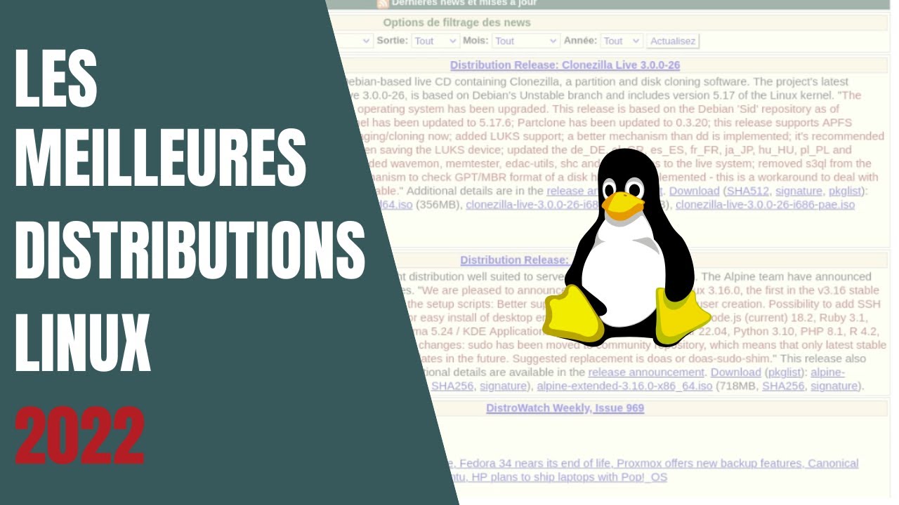 Top 5 des distributions Linux en 2022