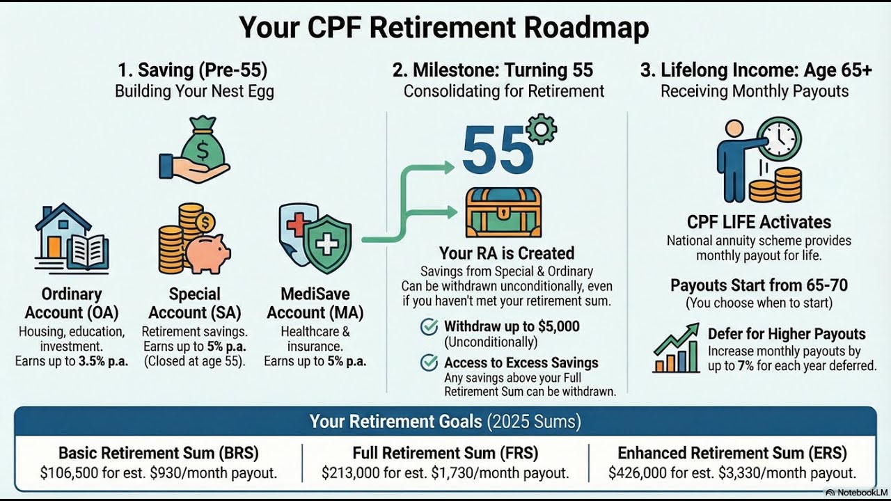 Как разобраться с пенсионным счетом CPF (RA) и программой CPF Life в 2025 году: руководство от GenAI