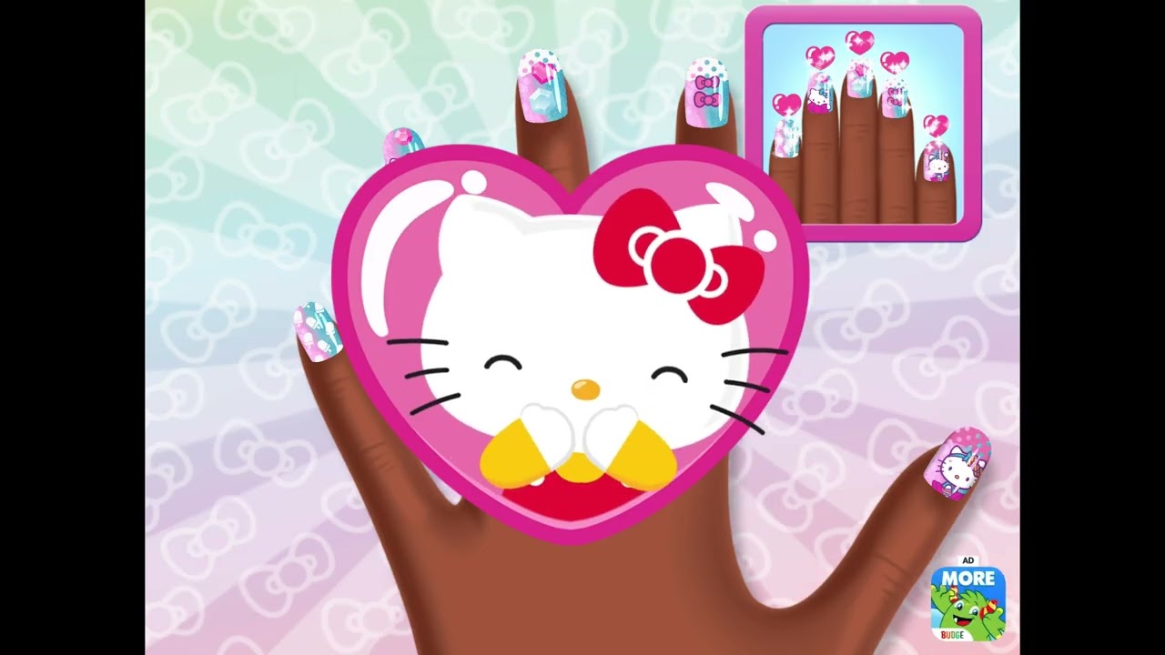 Hello kitty nail salon , let’s do our nails together 