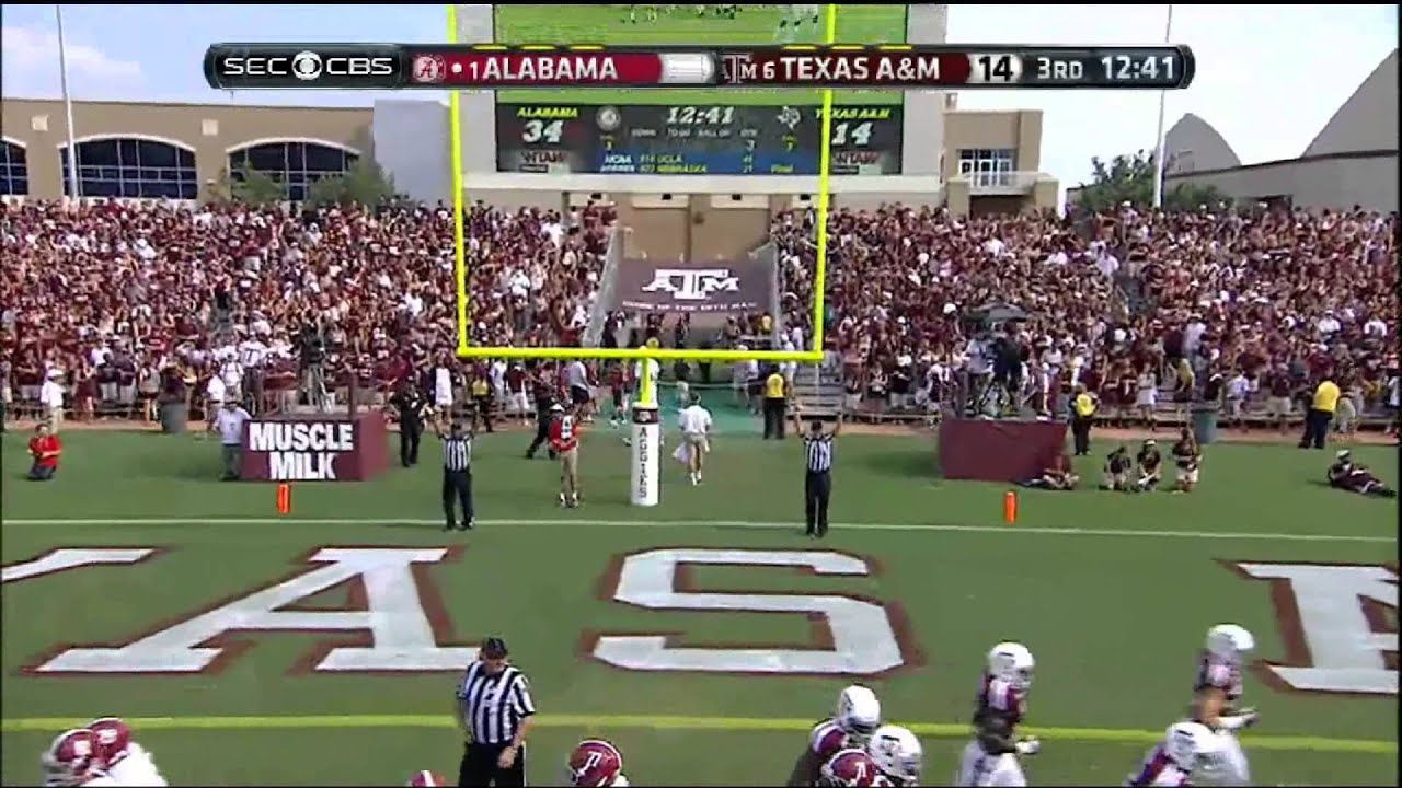 Alabama Vs. Texas A&M 2013:  Vinnie Sunseri interception and TD return!