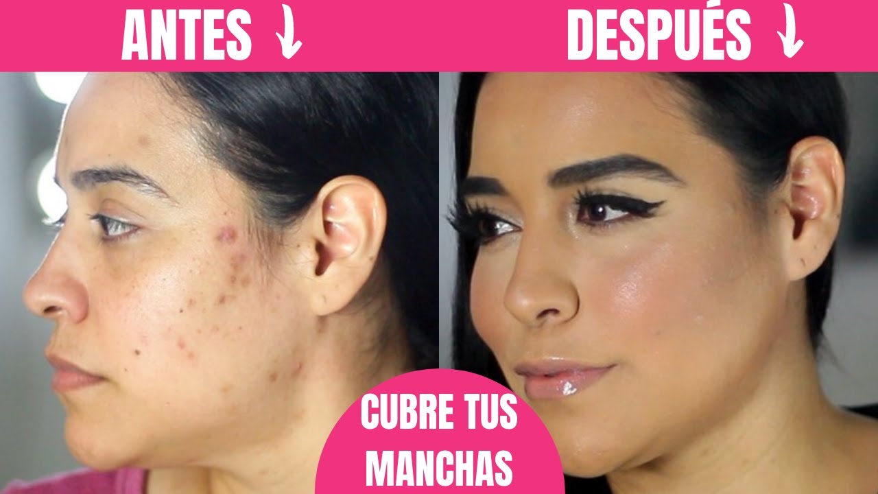 COMO OCULTAR MANCHAS OSCURAS EN LA CARA CON MAQUILLAJE PASO A PASO